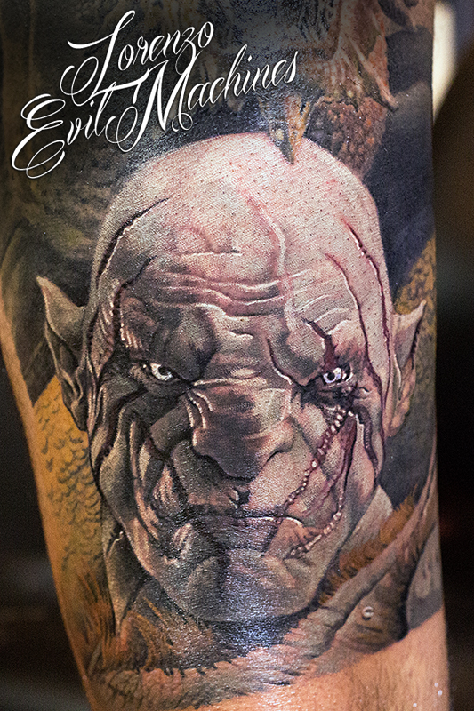 Orco_Tolkien_hobbit_signore_anelli_lord_ring_ritratto_Lorenzo_Evil_machines_tattoo_tatuaggi_realistici_colori_Roma_sito_best_migliore