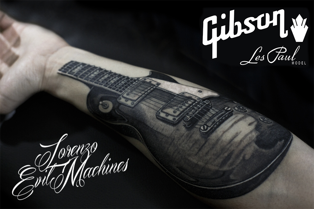 Guitar_chitarra_Gibson_Les_Paul_music_musica_Lorenzo_tatuatore_Evil_Machines_realistic_tattoo_tatuaggi_realistici_3d_Roma_ritratti_sito_migliore_best