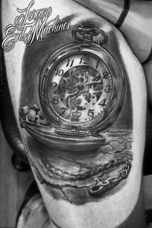 pocket_watch_orologio_lorenzo_ evil_machines_tattoo_tatuaggio_realistico_miglior_tatuatore_roma_sito
