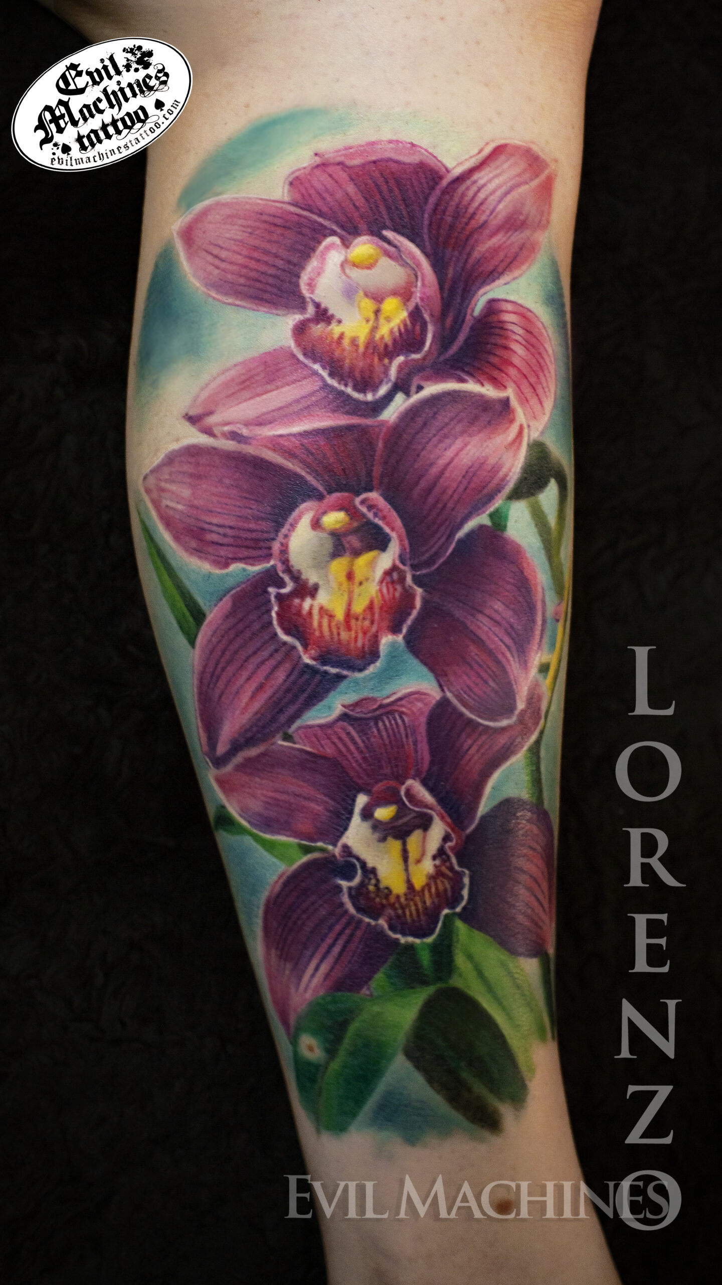 Orchidea_Lorenzo_tatuatore_Evil_Machines_realistic_tattoo_tatuaggi_realistici_3d_Roma_miglior_migliore_ritratti